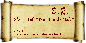 Dörnhöfer Renátó névjegykártya