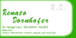 renato dornhofer business card