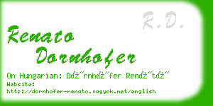 renato dornhofer business card